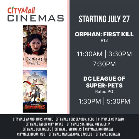 citymall dumaguete cinema schedule|Turning Red is now showing in .